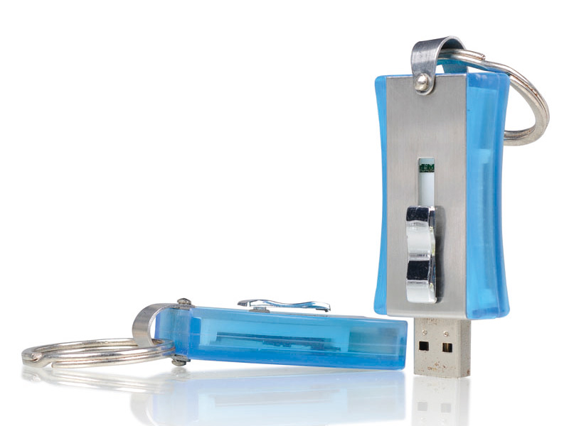 Plastic pendrive with keychain