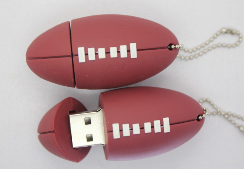 PVC rugby shape usb flash disk