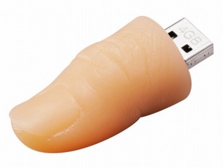 Soft pvc finger shape usb memory stick