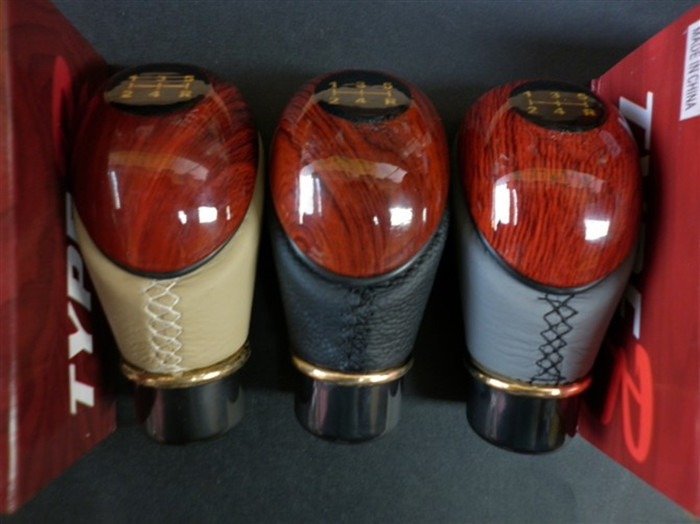 Leather Wooden Shift Knob Cover