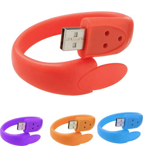 waterproof silicone custom usb bracelet