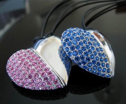 Heart shaped metal flash drive wholesale