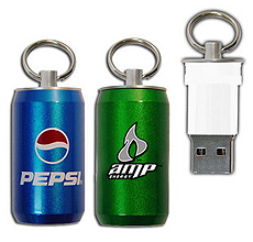 free printing can shaped metal usb flash drive
