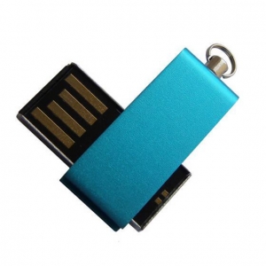 Logo Engraved Metal Mini Swivel Flash Drive